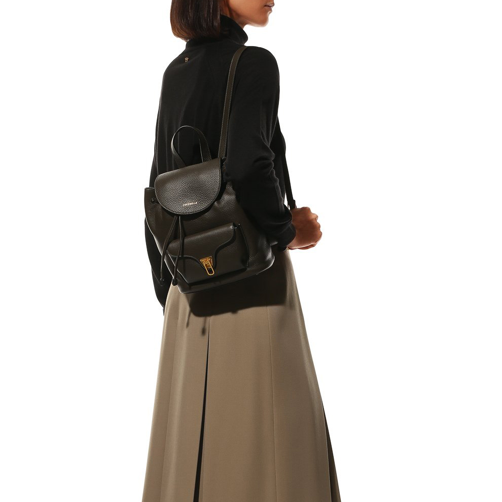 COCCINELLE BEAT BACKPACK MINI Bark / Темный серо-зеленый