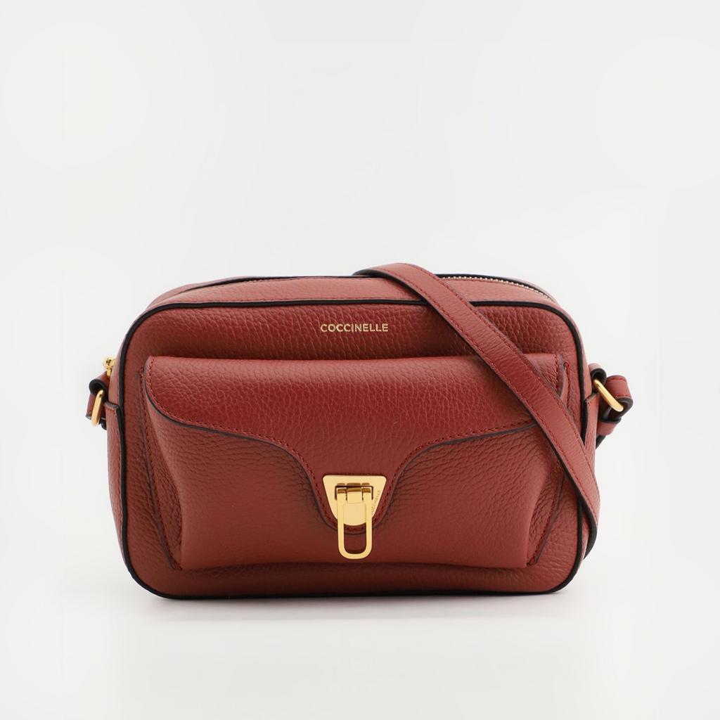 COCCINELLE BEAT SMALL SOFT CROSSBODY BAG Acero / Кирпично-красный E1 MF6 15 02 01 R51