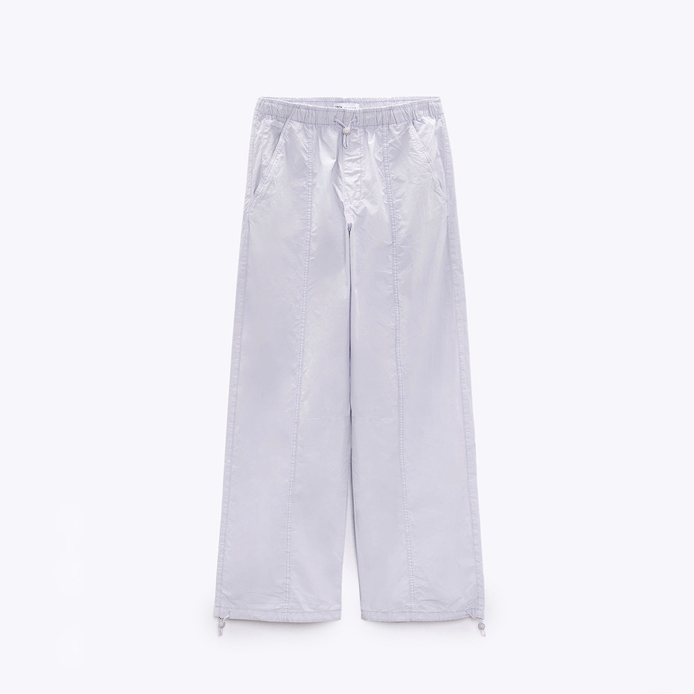 БРЮКИ ПАРАШЮТЫ ZARA PARACHUTE TROUSERS LILAC / ЛИЛОВЫЙ M00423