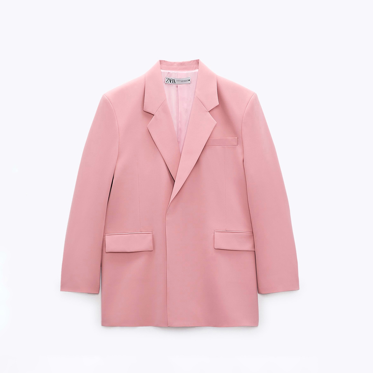 ZARA OVERSIZE DOUBLE-BREASTED BLAZER - LIMITED EDITION PALE PINK 2249/457/622