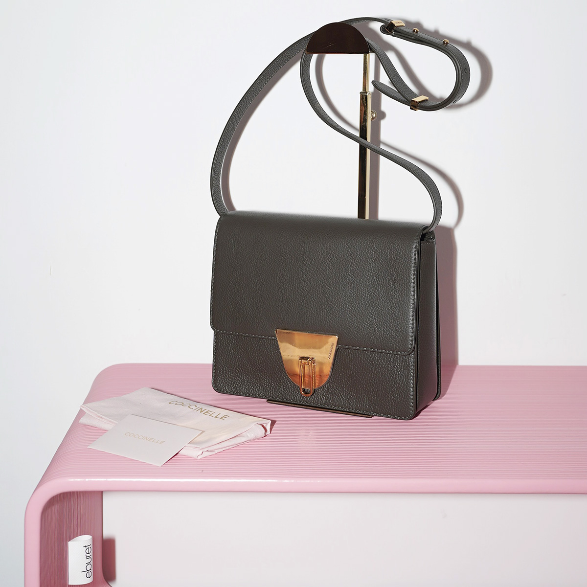 COCCINELLE NICO CROSSBODY Bark / Темный серо-зеленый M00045
