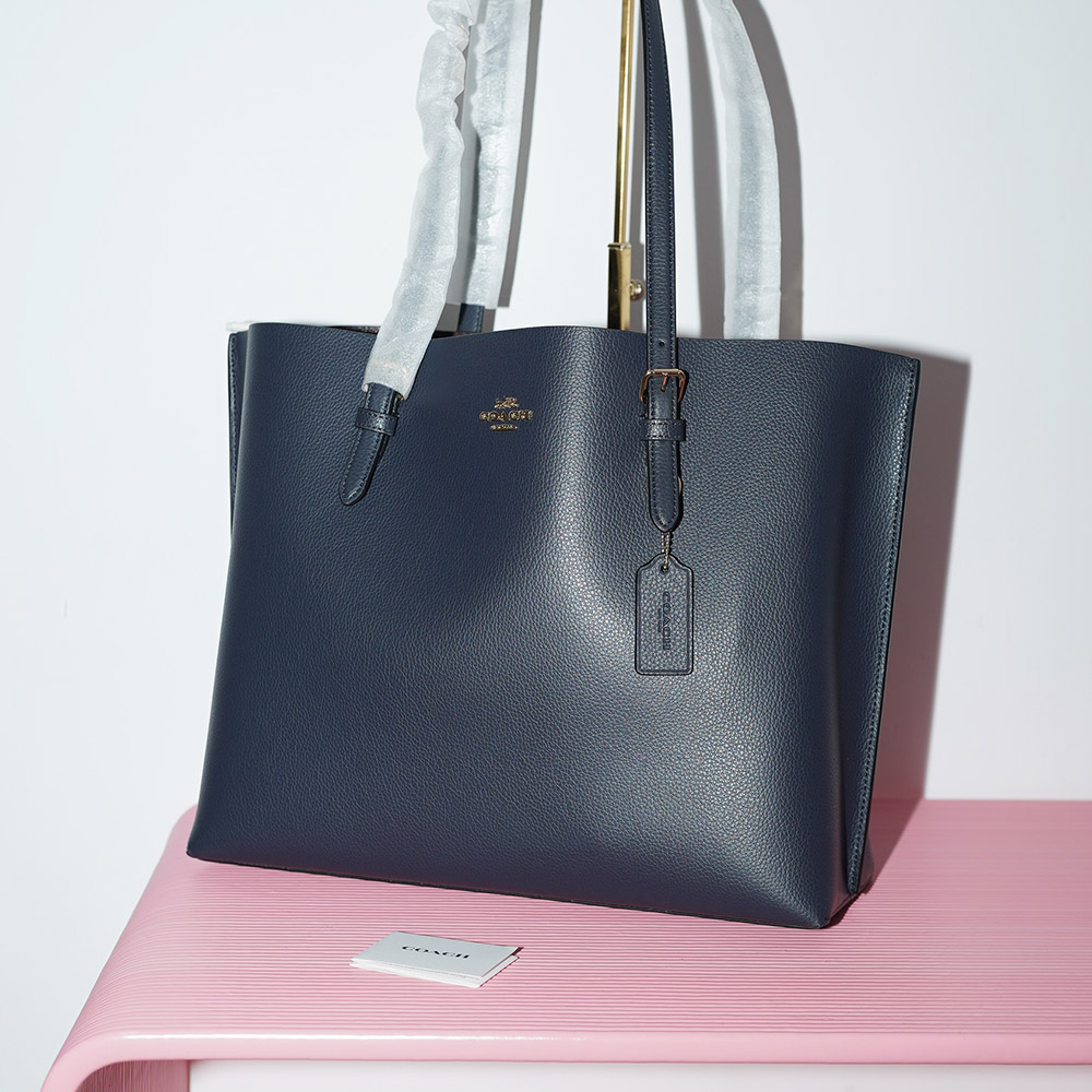 COACH MOLLIE TOTE Gold Midnight Oxblood / Синий с золотом