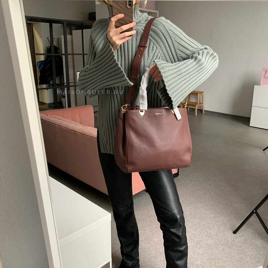 COCCINELLE LEA MEDIUM TOP HANDLE Carruba / Бордово-шоколадный