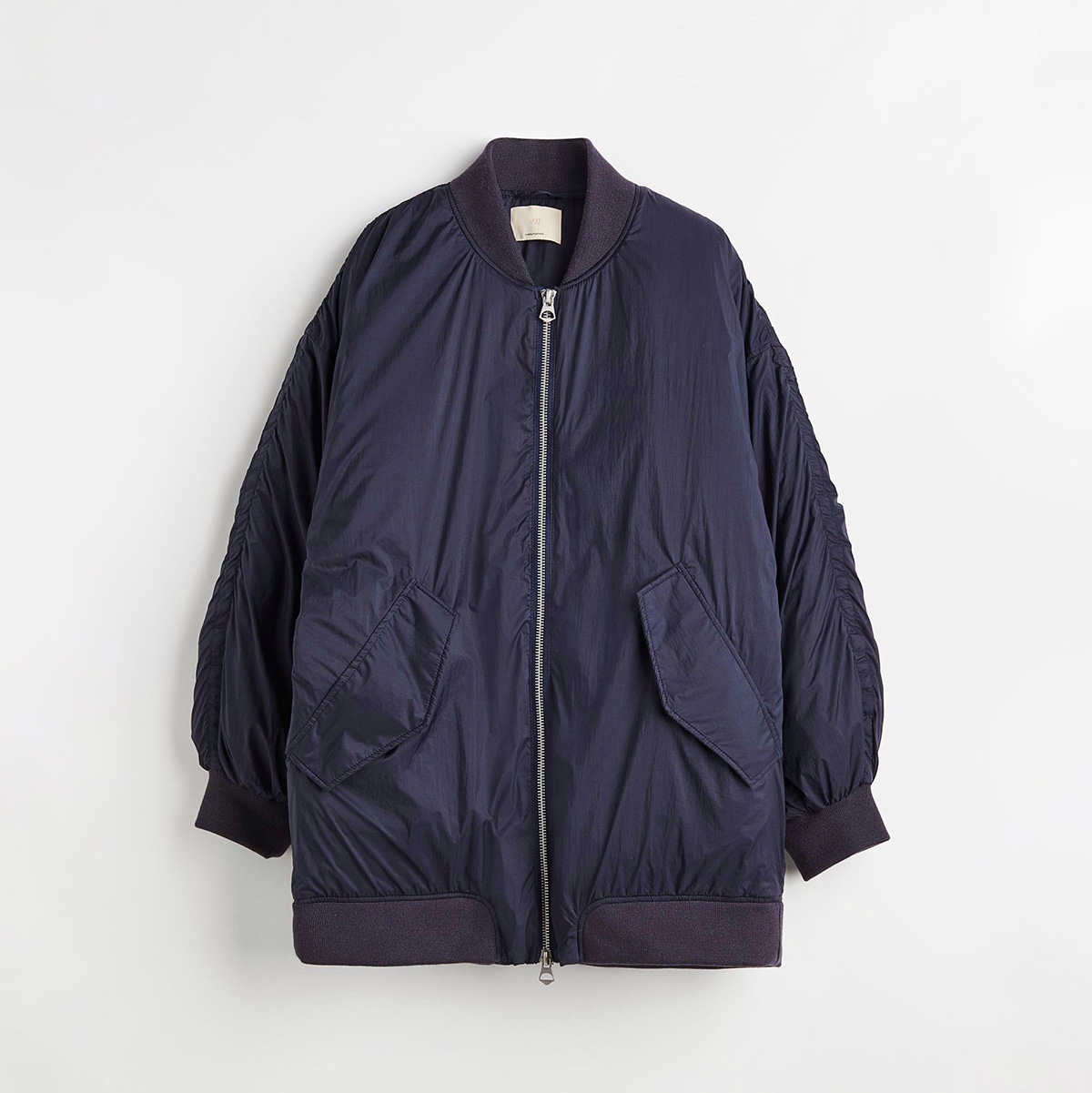 H&M PREMIUM SELECTION OVERSIZED DOWN JACKET Navy M00209