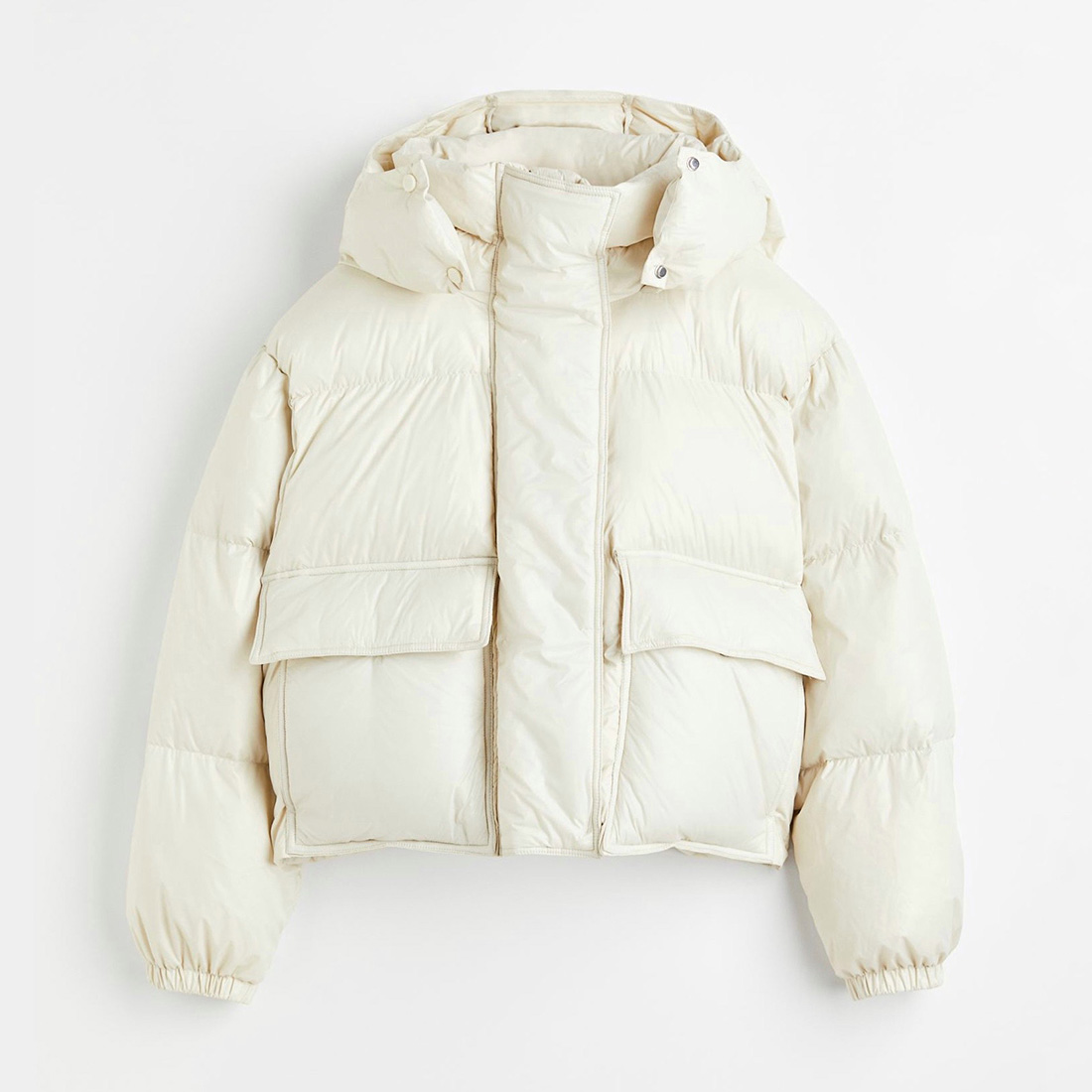 H&M PREMIUM SELECTION DOWN JACKET Cream M00204