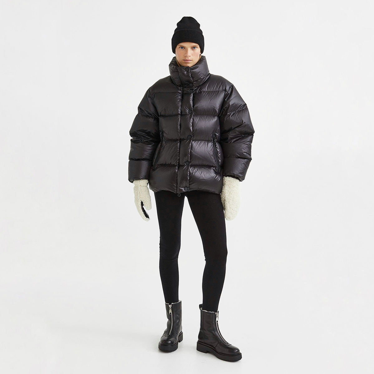H&M PREMIUM SELECTION DOWN JACKET Black / Черный