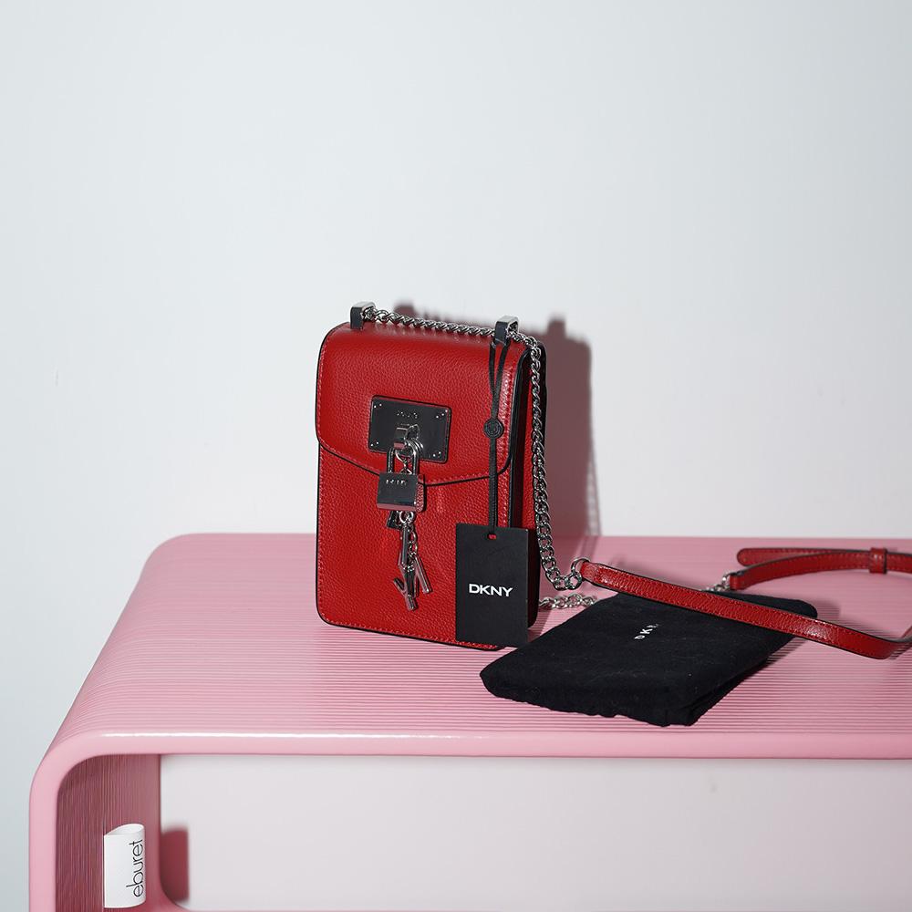 DKNY Elissa Phone Crossbody цвет Bright Red Silver / красный