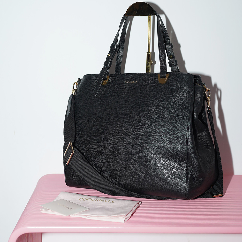 COCCINELLE LEA MEDIUM TOP HANDLE Noir / Черный