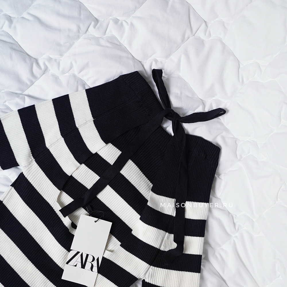 ZARA KNIT OPEN-BACK SWEATER STRIPED 6771/060/104