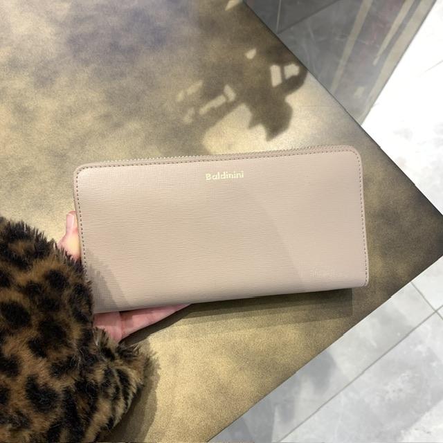 BALDININI LARGE ZIP SAFFIANO WALLET Powder pink