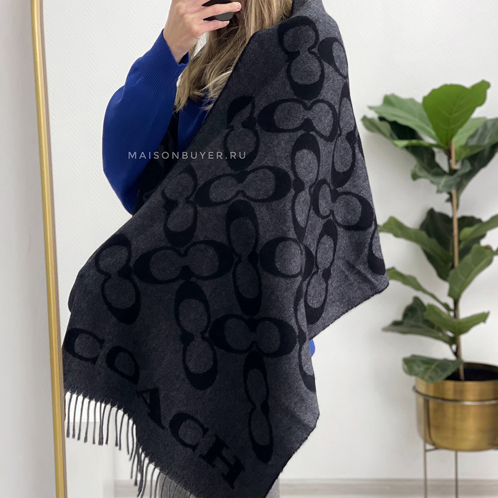 COACH SIGNATURE OVERSIZED MUFFLER Black / Черный