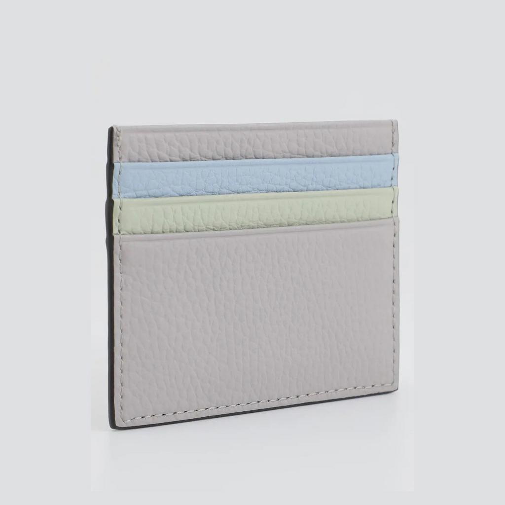 COCCINELLE METALLIC TRICOLOR CARD HOLDER Светло-серый