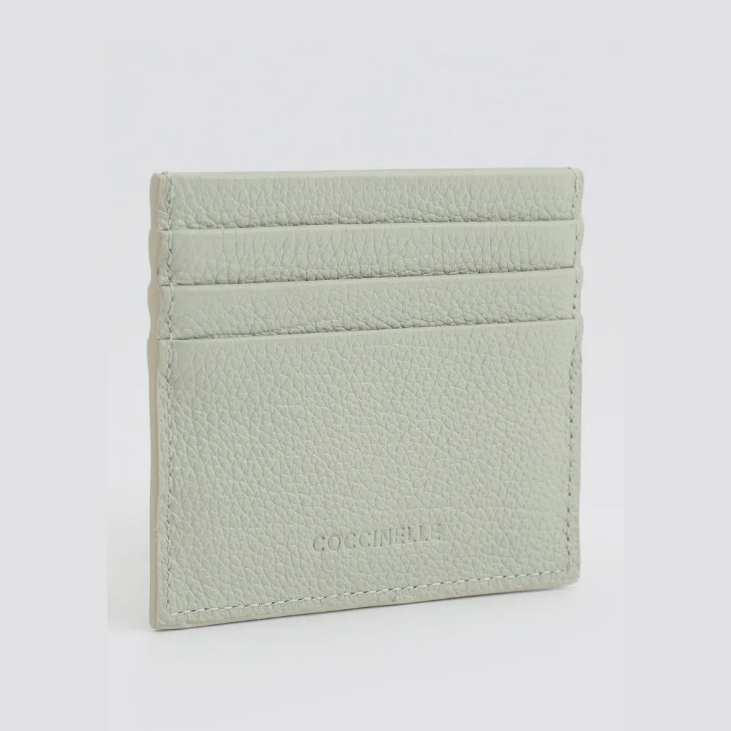 COCCINELLE MYRINE SHINY GOAT CARD HOLDER Celadon green / цвет морской волны M00122