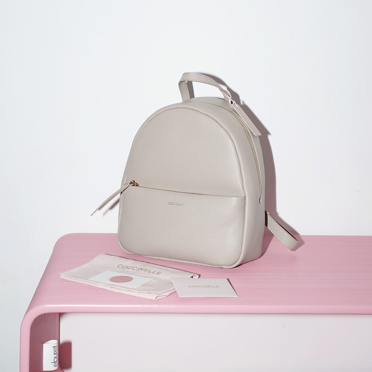 COCCINELLE CHERRY BACKPACK Powder Pink / Пудровый розовый