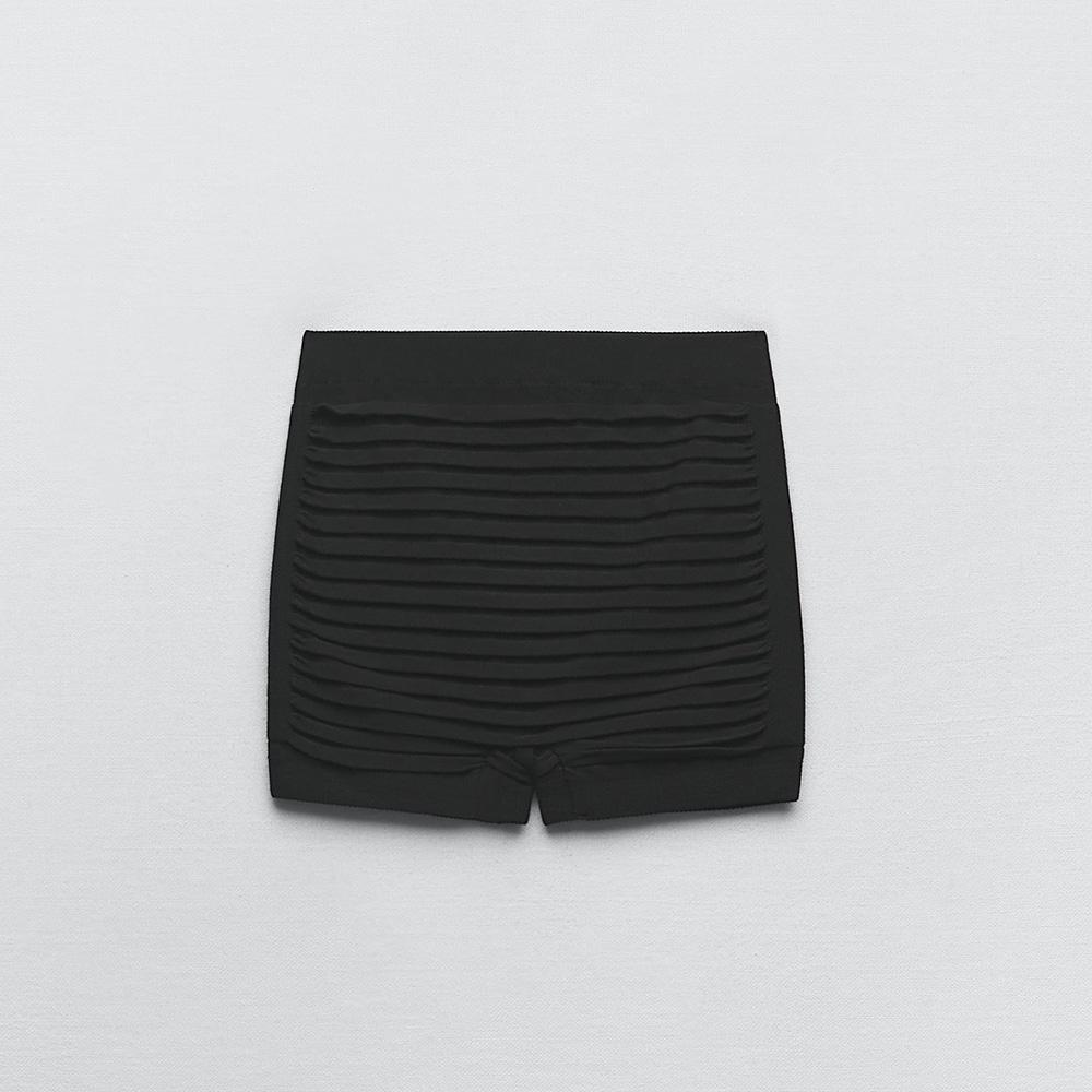 БЕСШОВНЫЕ ШОРТЫ ZARA ЦВЕТ ЧЕРНЫЙ