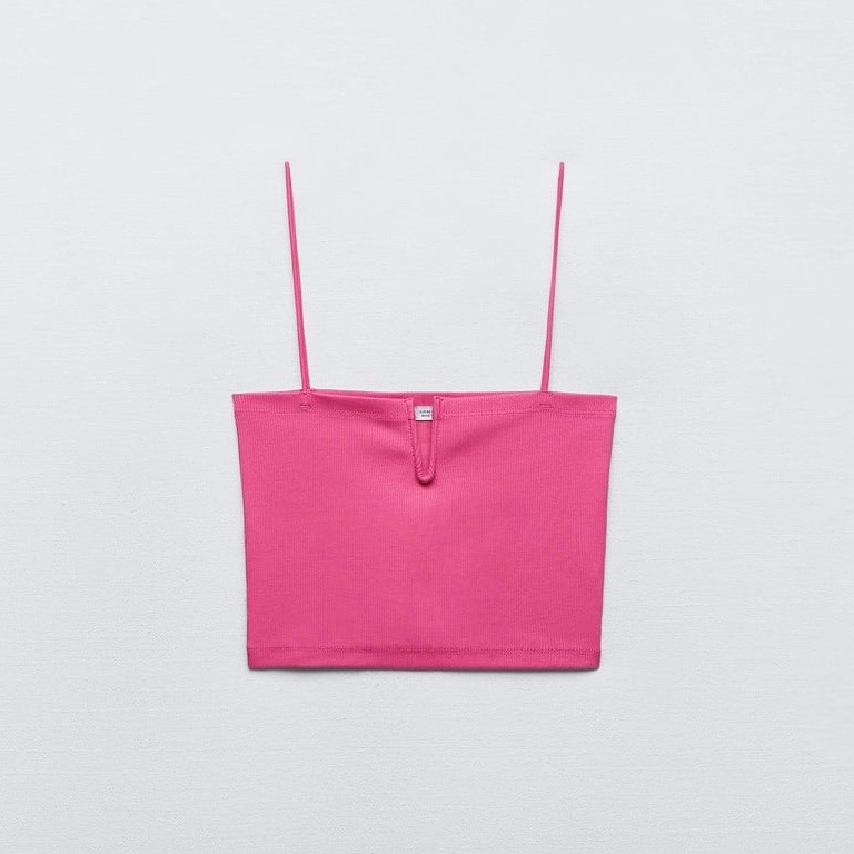 ТОП БАНДО НА БРЕТЕЛЬКАХ ZARA ЦВЕТ ФУКСИЯ