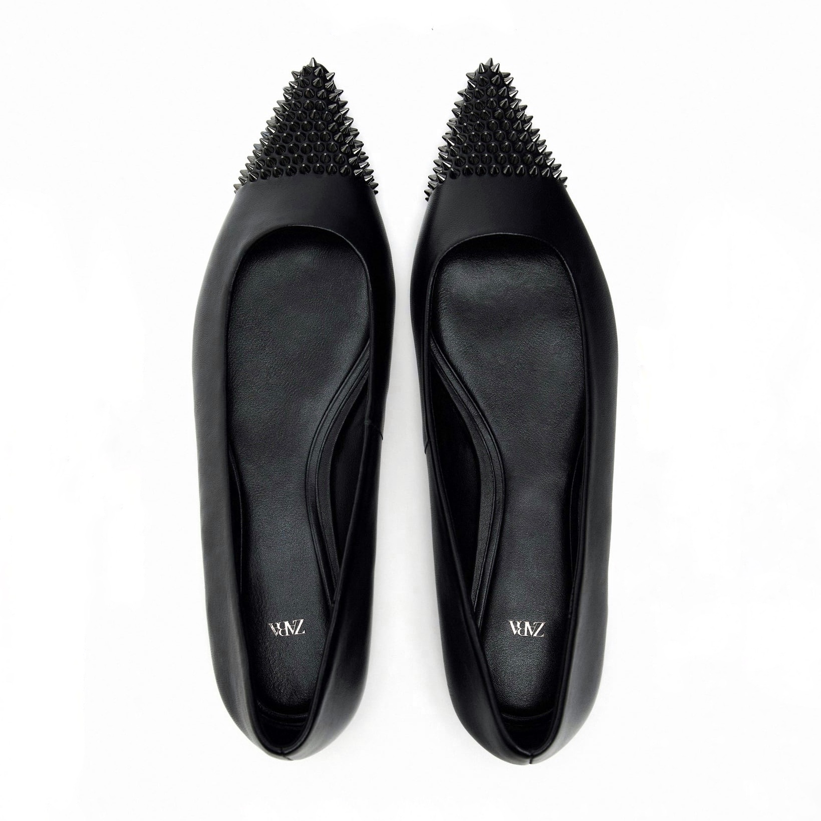 БАЛЕТКИ С ШИПАМИ ZARA ЦВЕТ ЧЕРНЫЙ M00224