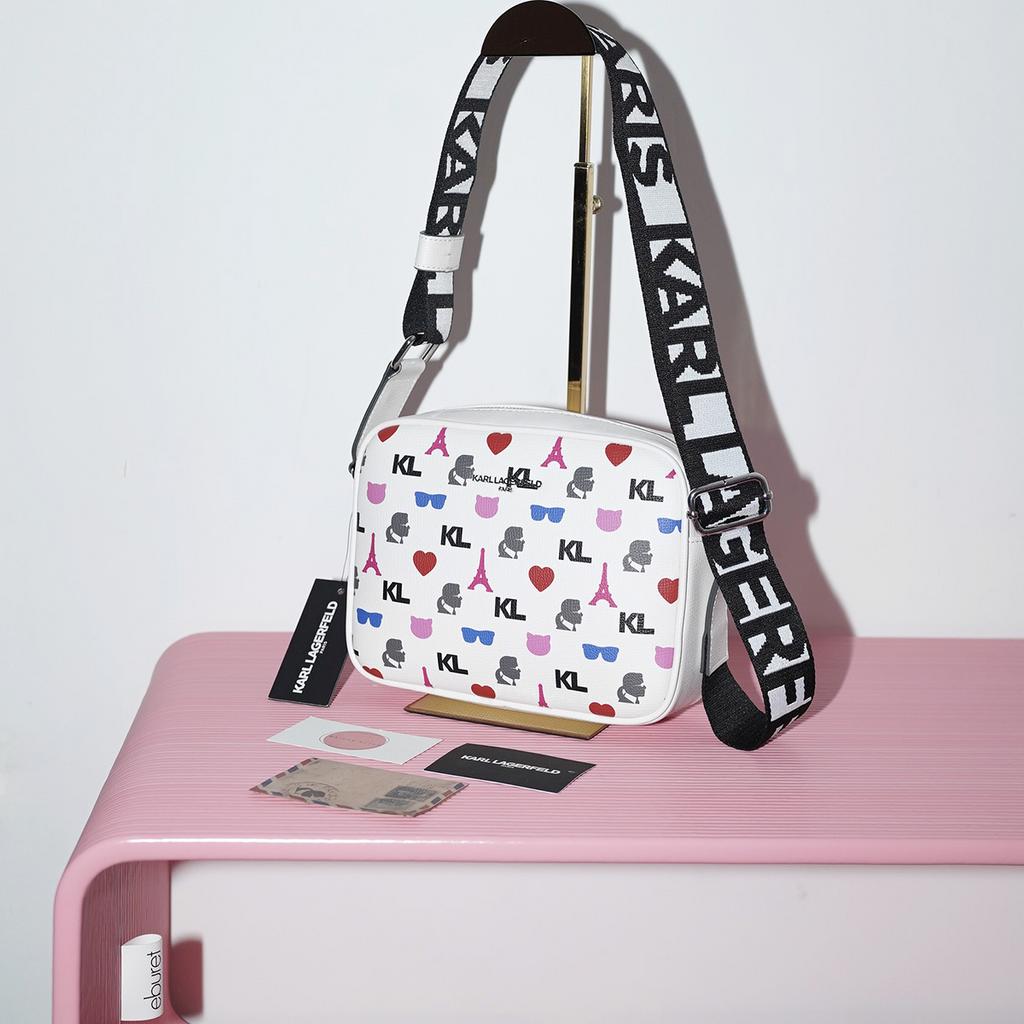 СУМКА KARL LAGERFELD PARIS ЦВЕТ БЕЛЫЙ МУЛЬТИ M00637