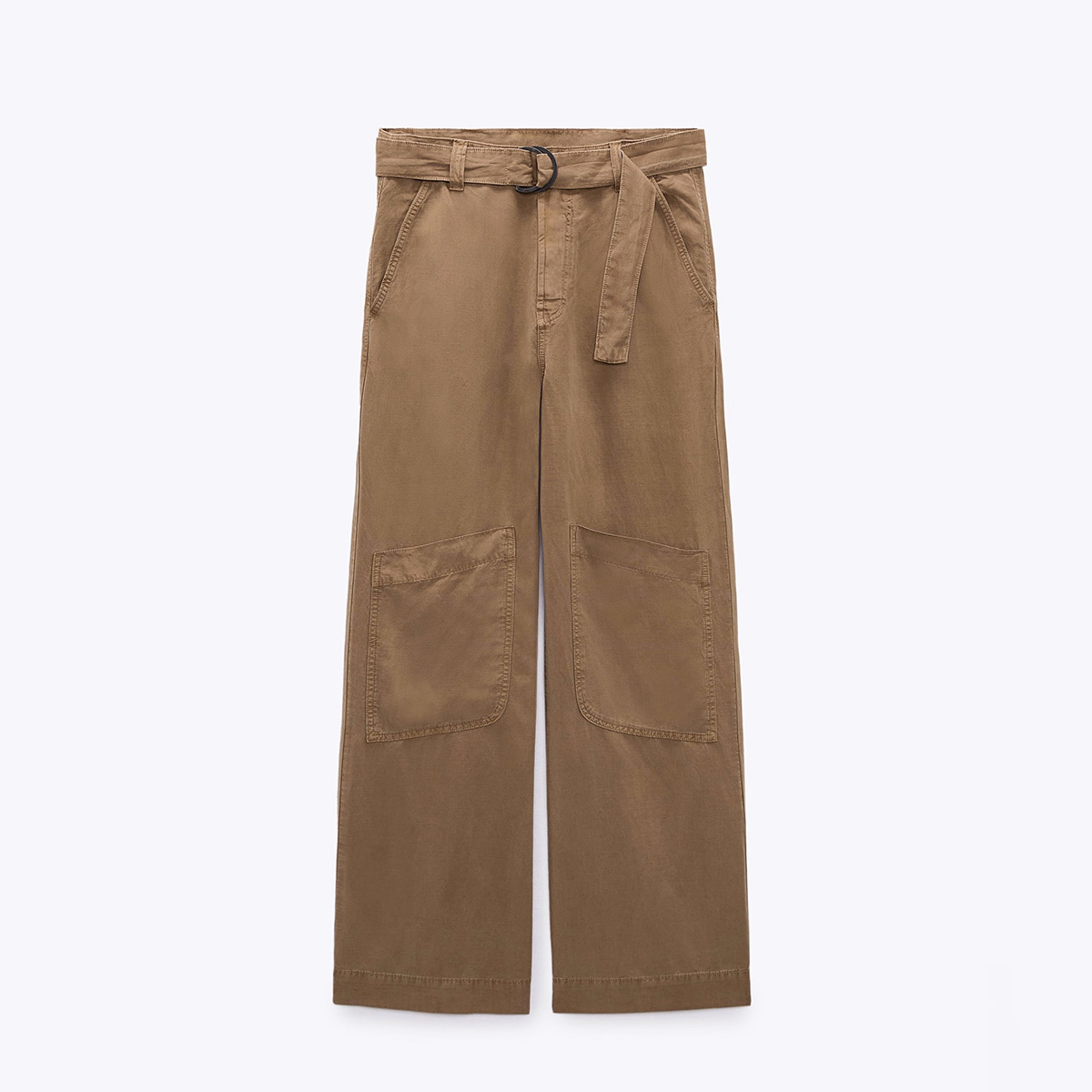 ШИРОКИЕ БРЮКИ С КАРМАНАМИ ZARA ЦВЕТ КОРИЧНЕВЫЙ M00436