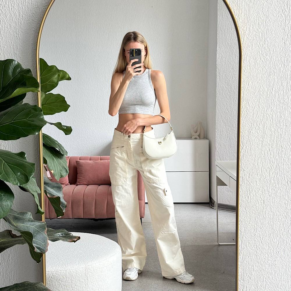 PINKO HALF MOON MINI Bianco / Молочный M00656