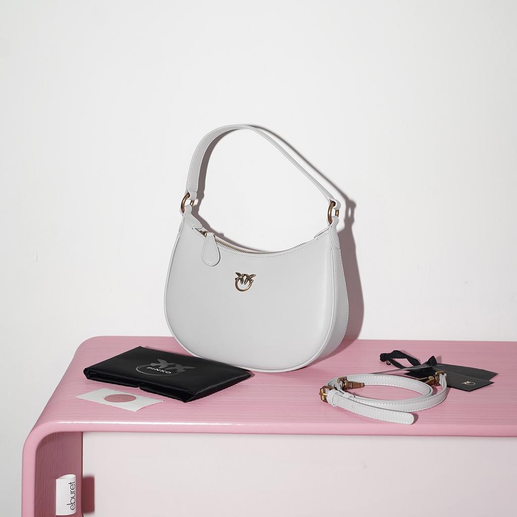 PINKO HALF MOON MINI Grigio pinguino / Серый M00657