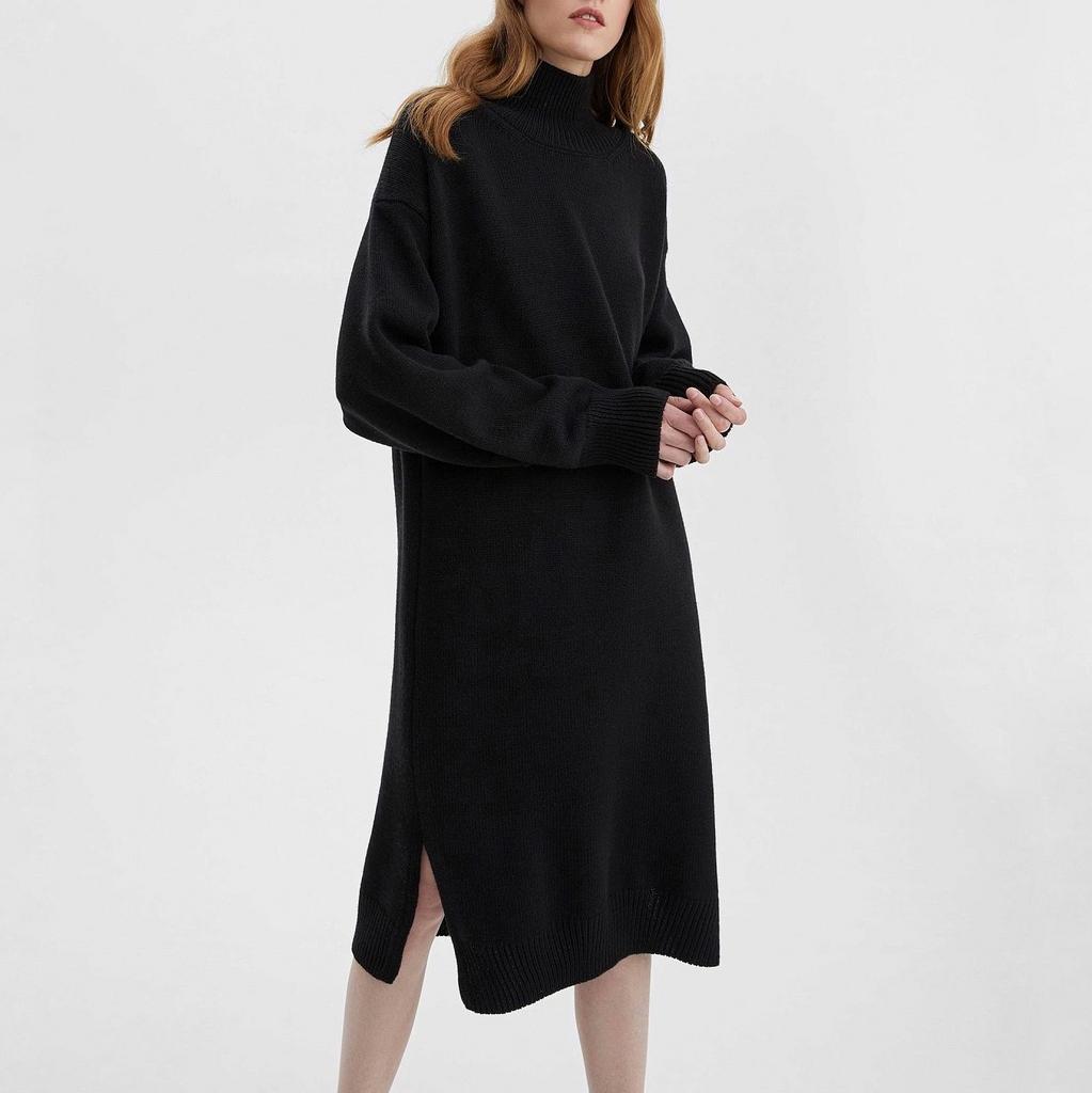 ПЛАТЬЕ СВОБОДНОГО КРОЯ С ГОРЛОМ AIM CLO ЦВЕТ ЧЕРНЫЙ M00630