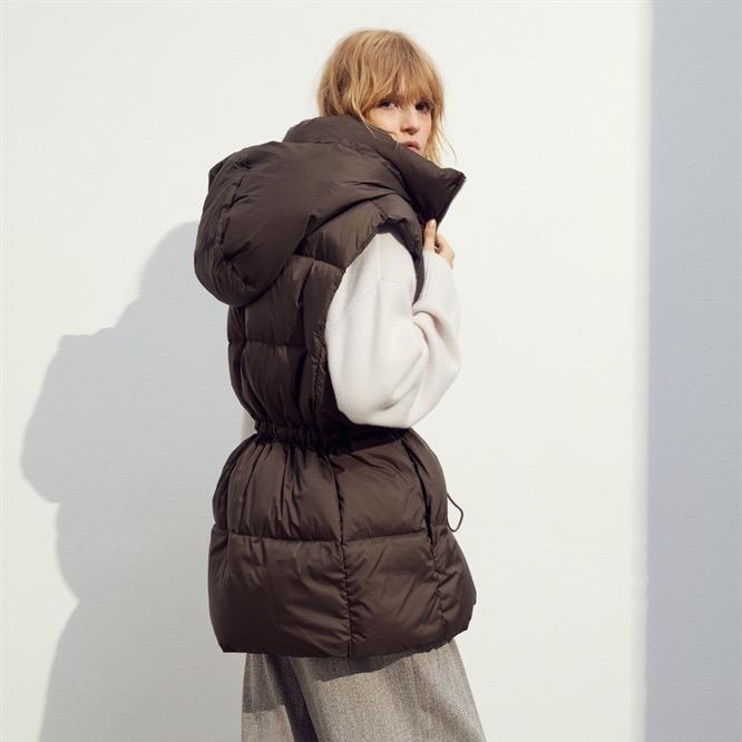 ЖИЛЕТ-ПУХОВИК H&M PREMIUM SELECTION VEST Brown / Коричневый хаки M00202