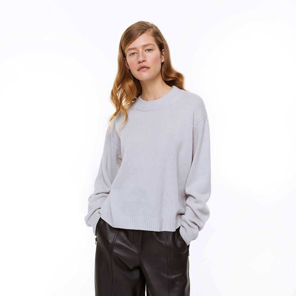 КАШЕМИРОВЫЙ ДЖЕМПЕР H&M PREMIUM SELECTION Light grey / Светло-серый M00188