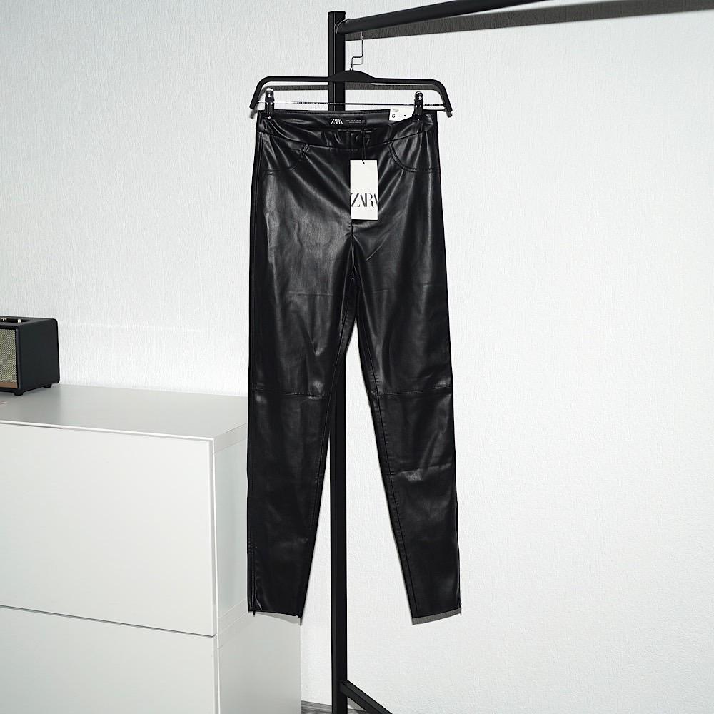 ЛЕГГИНСЫ ИЗ ЭКОКОЖИ ZARA ЦВЕТ ЧЕРНЫЙ M00455