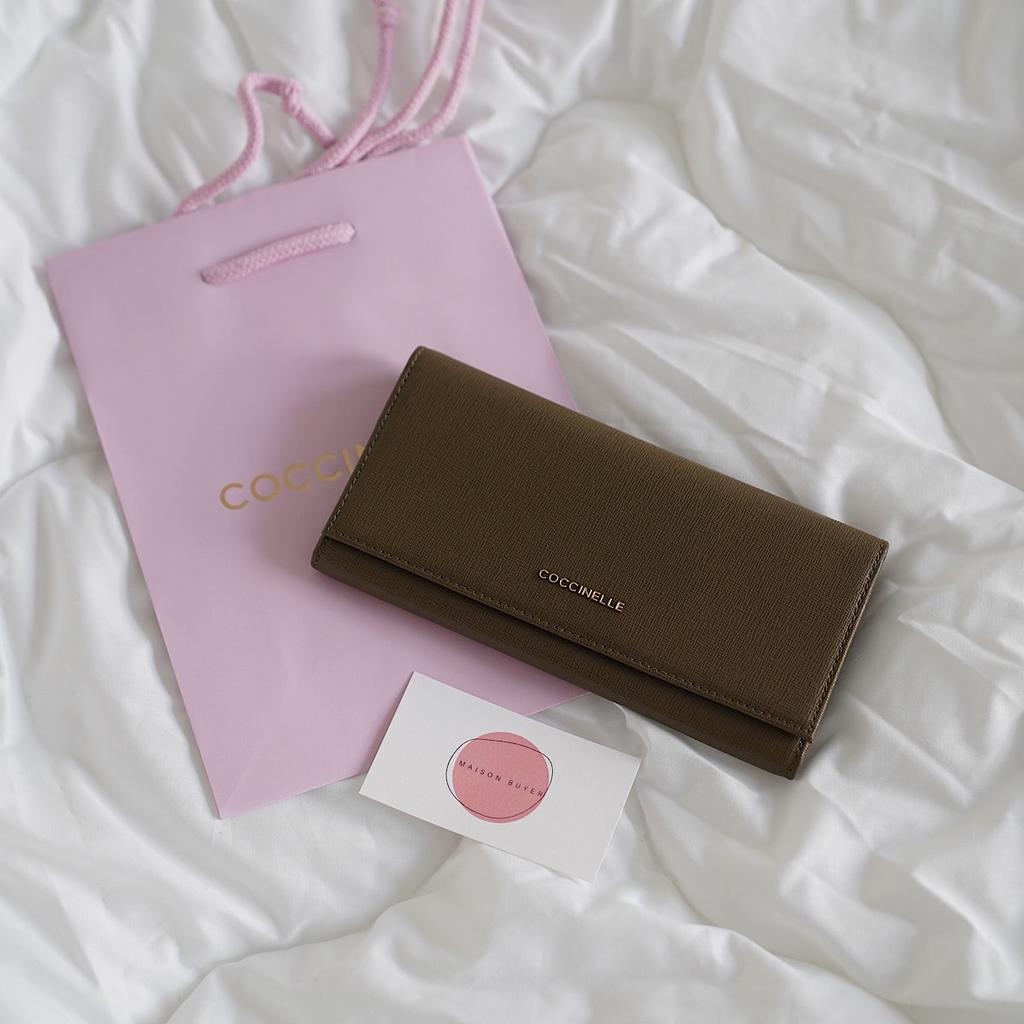 БОЛЬШОЙ САФЬЯНО КОШЕЛЕК COCCINELLE SAFFIANO WALLET ЦВЕТ ХАКИ M0071