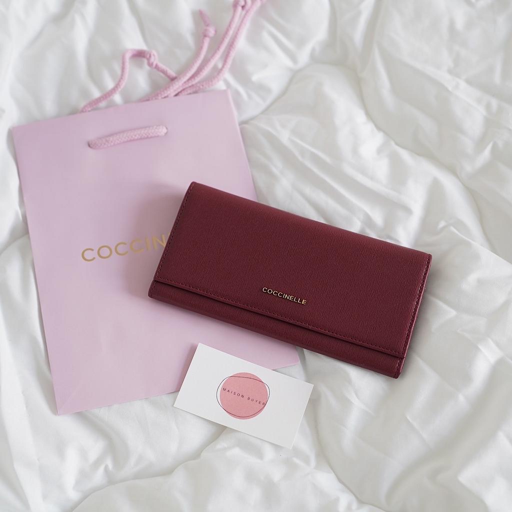 БОЛЬШОЙ САФЬЯНО КОШЕЛЕК COCCINELLE SAFFIANO WALLET ЦВЕТ БОРДО M0072