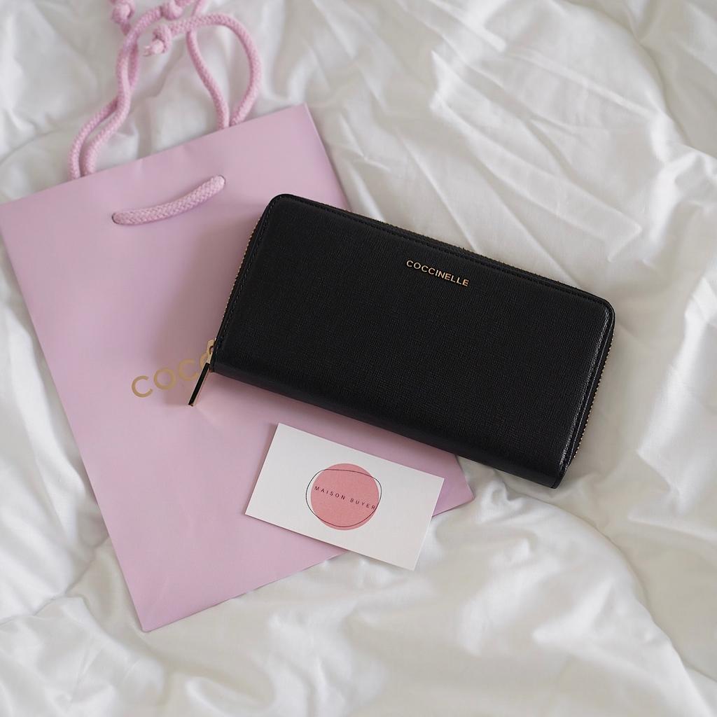 БОЛЬШОЙ КОШЕЛЕК НА ЗАМКЕ COCCINELLE ZIP AROUND SAFFIANO WALLET ЦВЕТ ЧЕРНЫЙ M00663