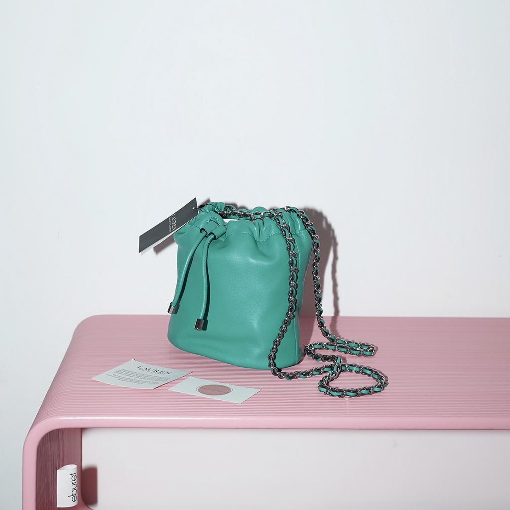 LAUREN RALPH LAUREN EMMY 19 BUCKET BAG SUMMER Palm leaf / зеленый M00646