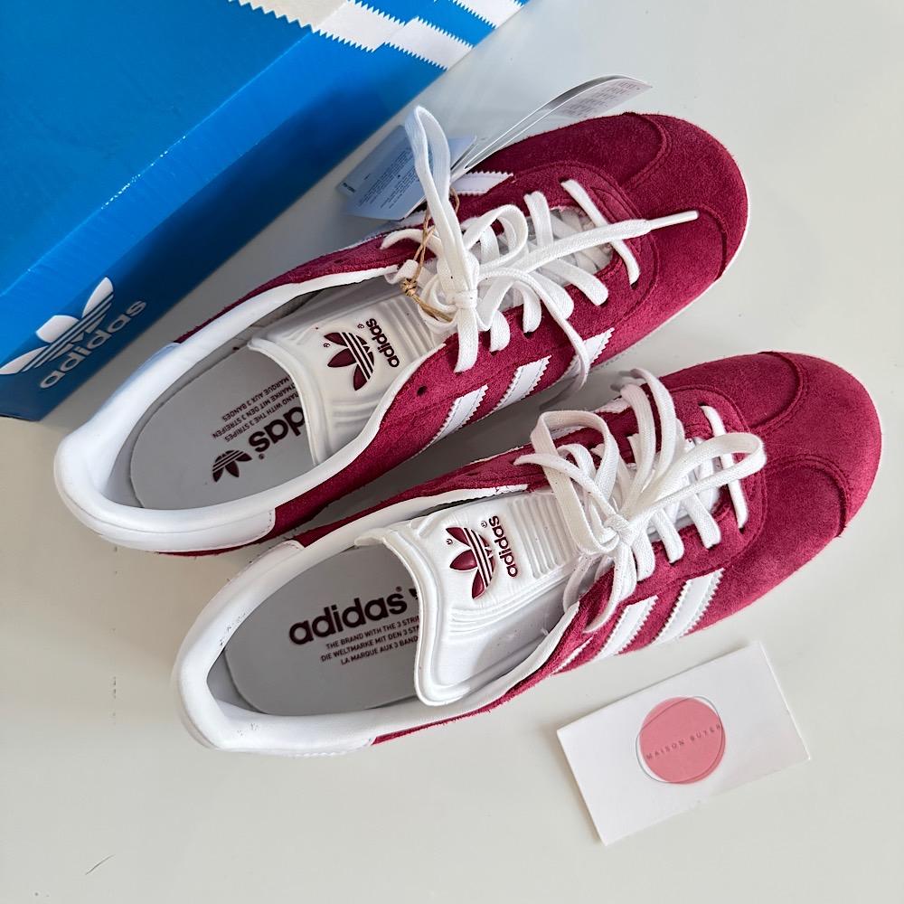 ADIDAS ORIGINALS GAZELLE Collegiate Burgundy / Cloud White / Gold Metallic B41645