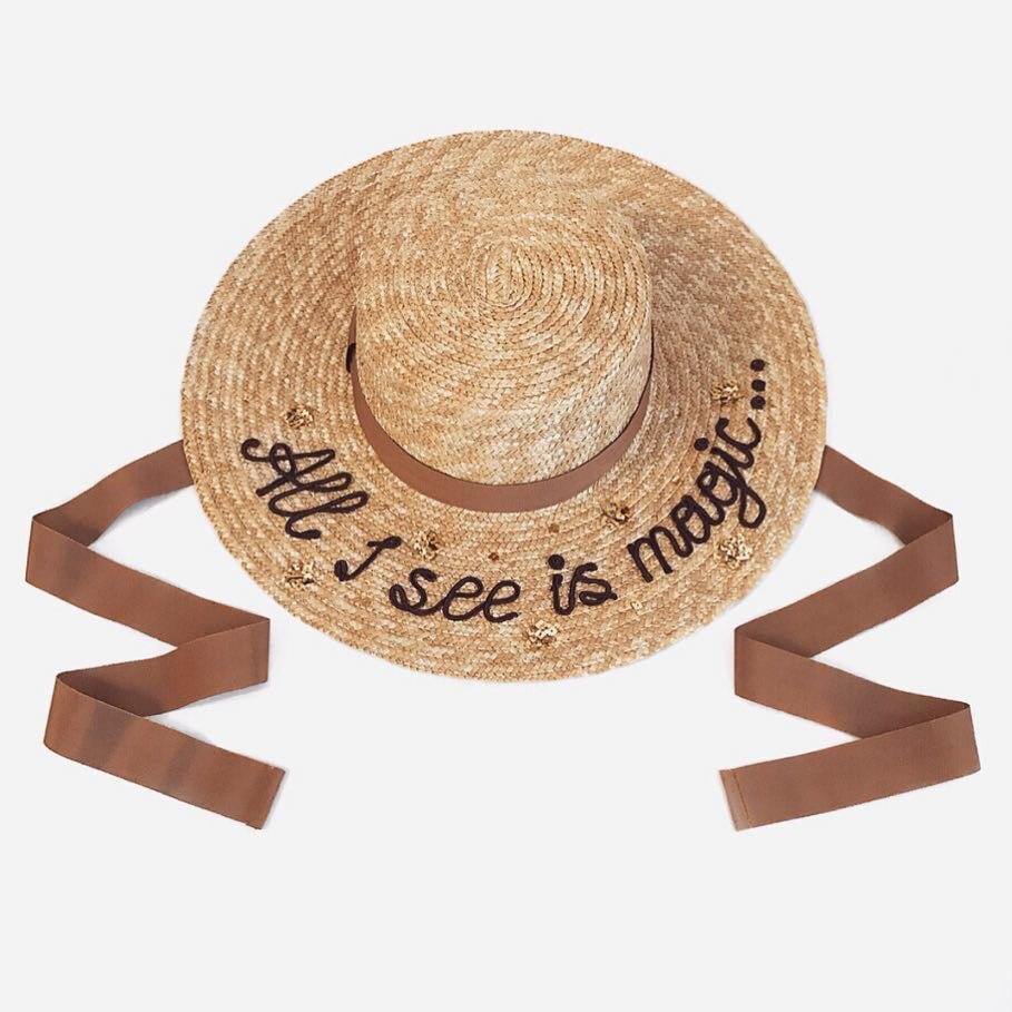 Шляпа из соломы "All l See ls Magic"