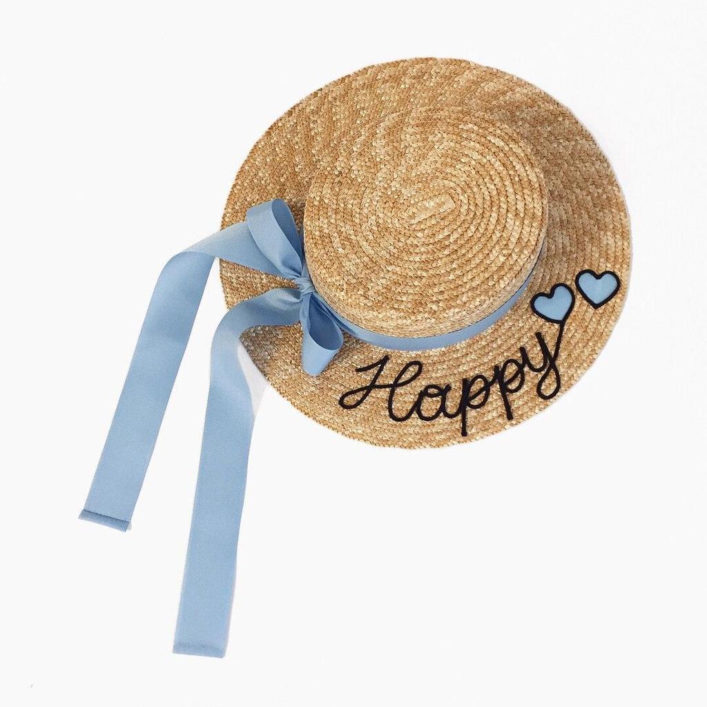 Шляпа канотье из соломы "Happy"
