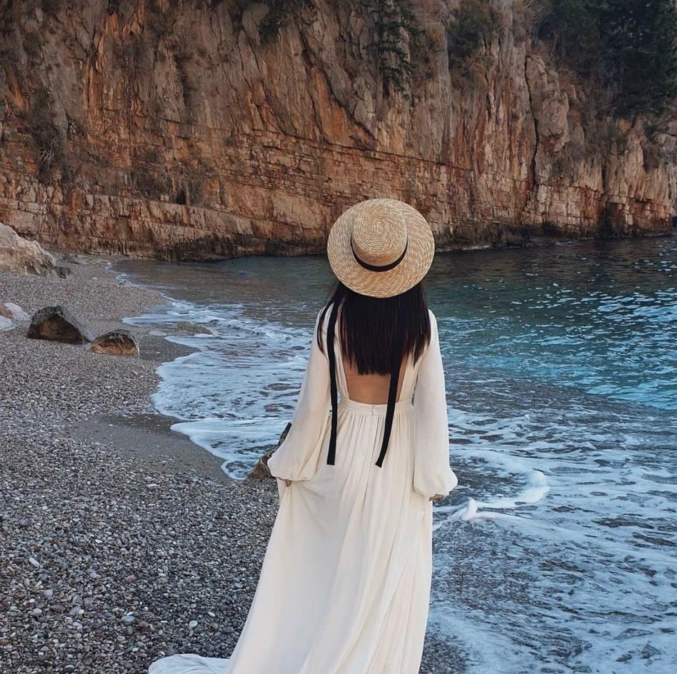 Канотье из соломы поля 10 см с лентами-завязками