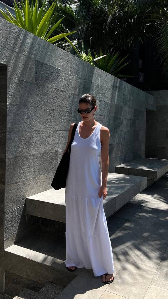 Махровое-платье (майка-сарафан)/белый