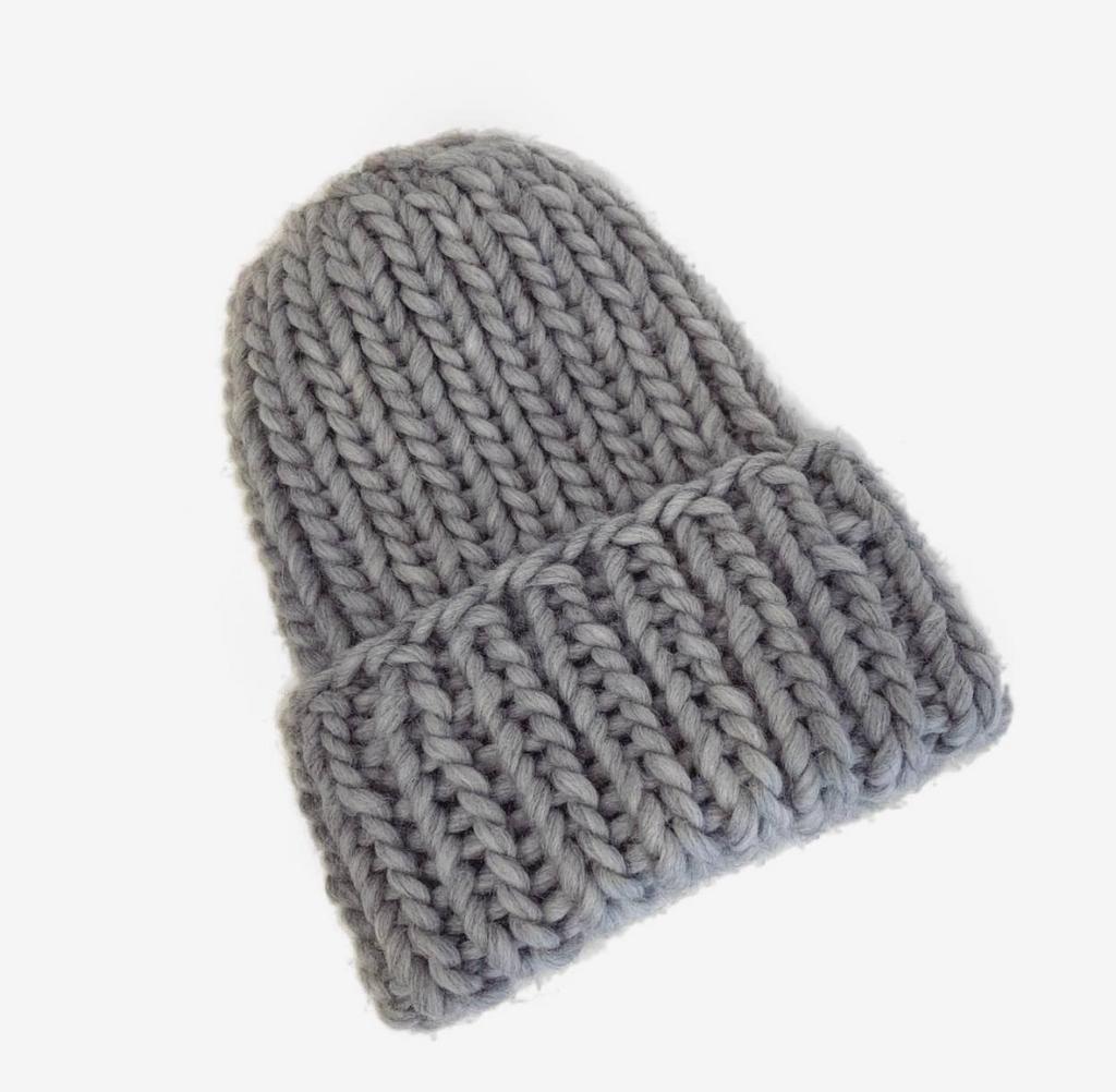 Шапка из перуанской шерсти/серый меланж