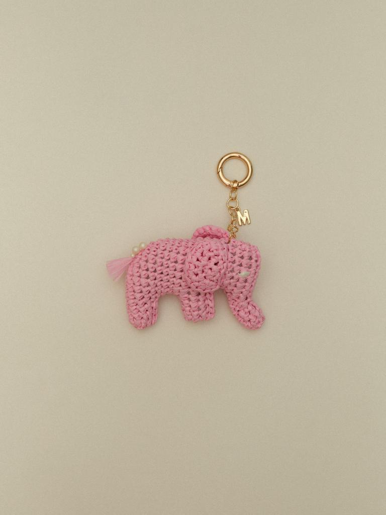 Брелок из рафии PINK ELEPHANT