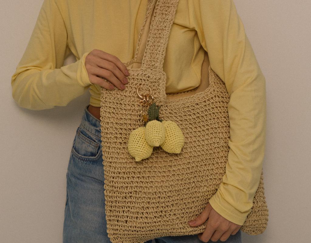 Брелок из рафии LEMON maxi/mini