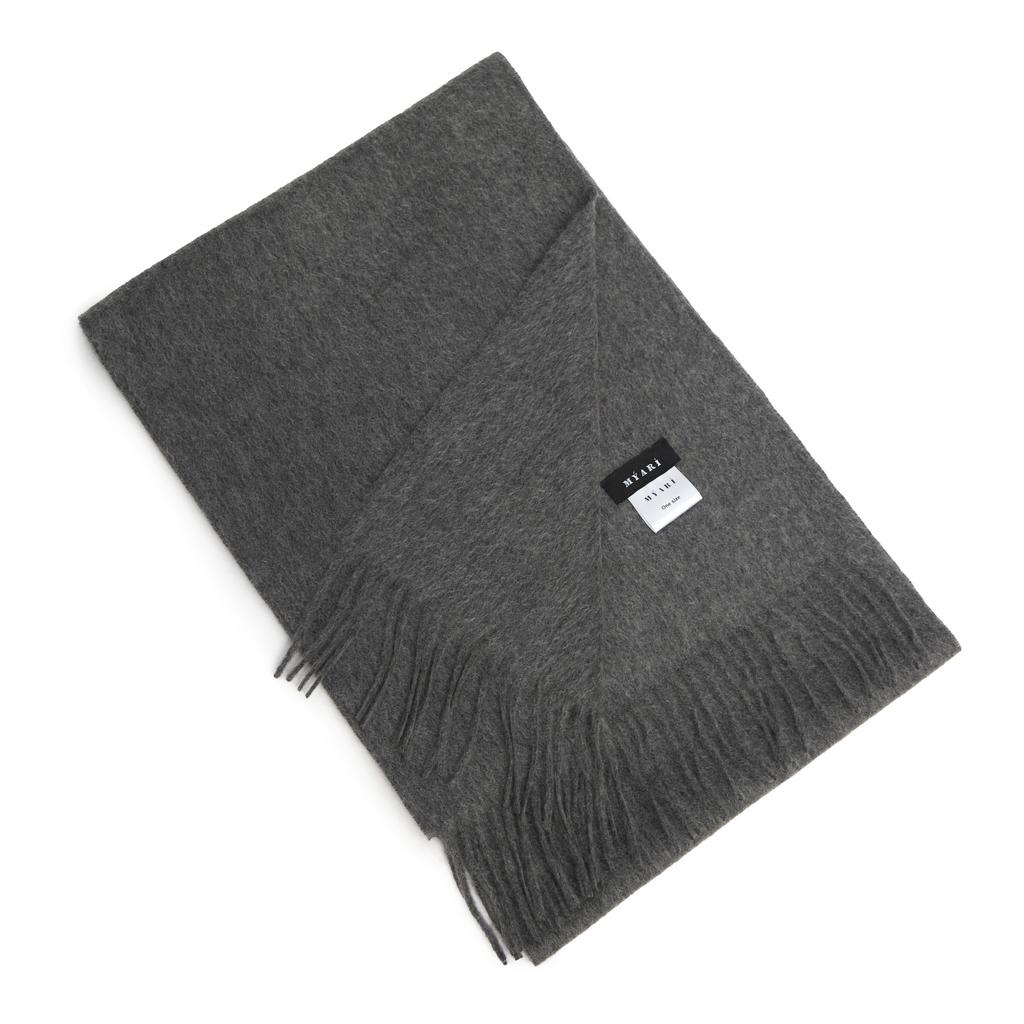 Шарф из 100% монгольского кашемира/тёмно-серый меланж