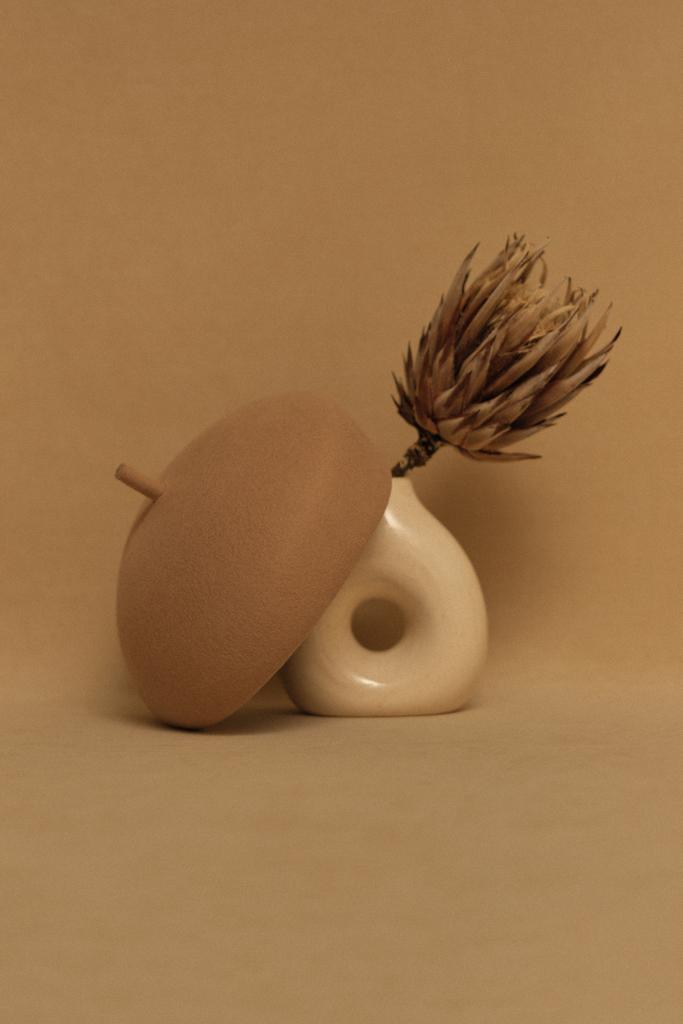 Берет из фетра/песочный