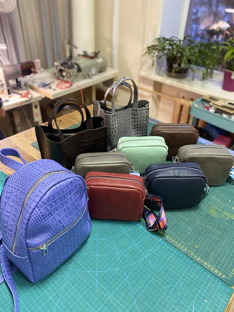 сумка из натуральной кожи Leofisherbags MINI MUSTHAVEBAG  КОФЕЙНЫЙ ДРУИД  без ремешка