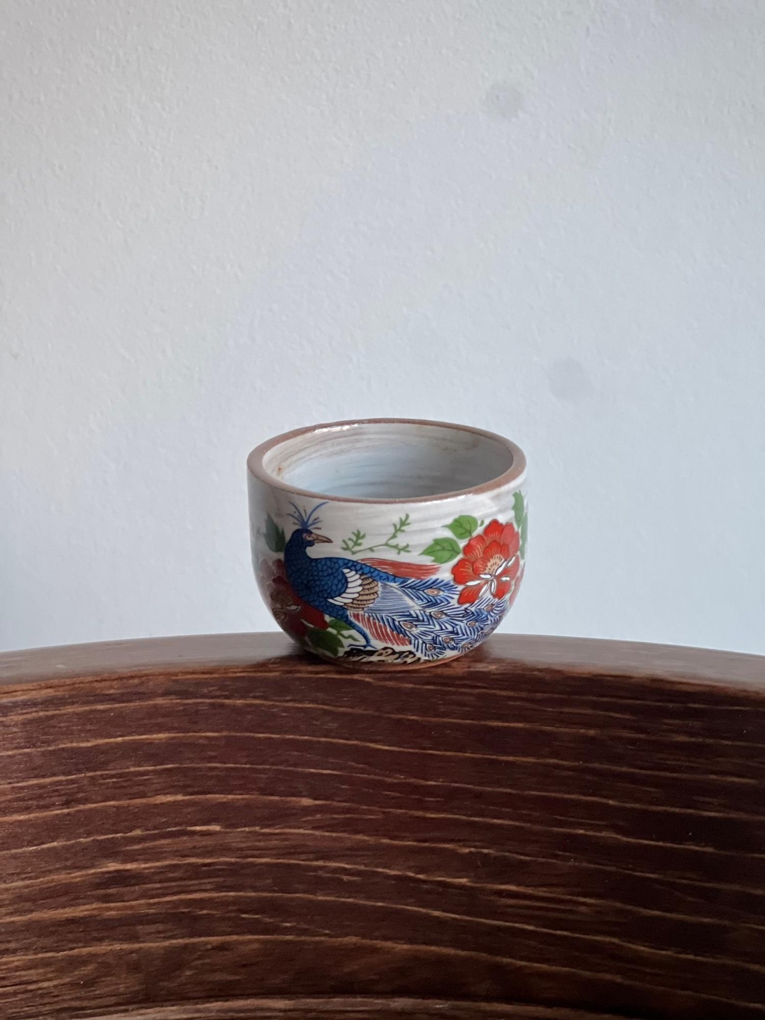 Винтажная пиала Кутани "Павлин"
