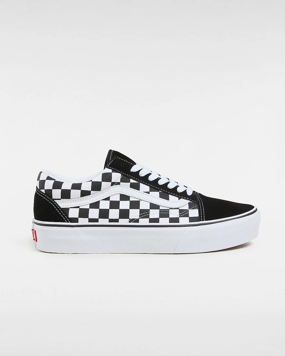 КЕДЫ VANS OLD SKOOL PLATFORM (CHECKERBOARD) BLK/TR WHT