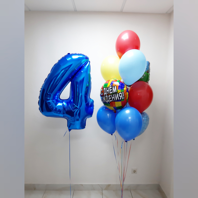 Букет с Цифрой 4