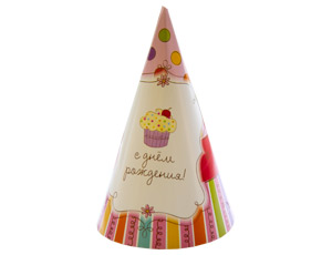 Колпак С ДР Сладкий Праздник 6шт/П