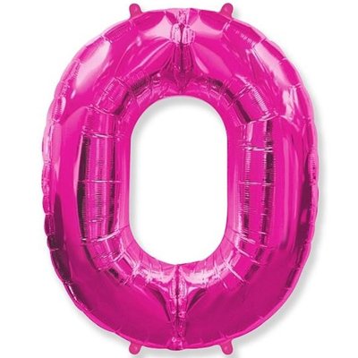 Шар-цифра Ф 0 40" Fuchsia