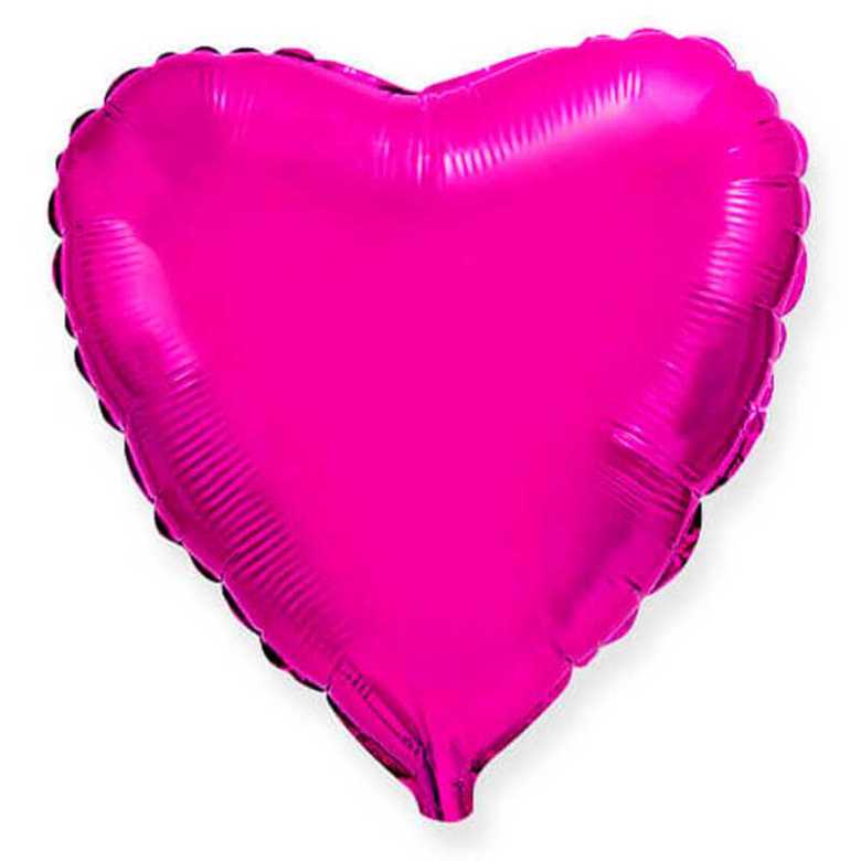 А Б/РИС СЕРДЦЕ 18" Металлик Fuchsia